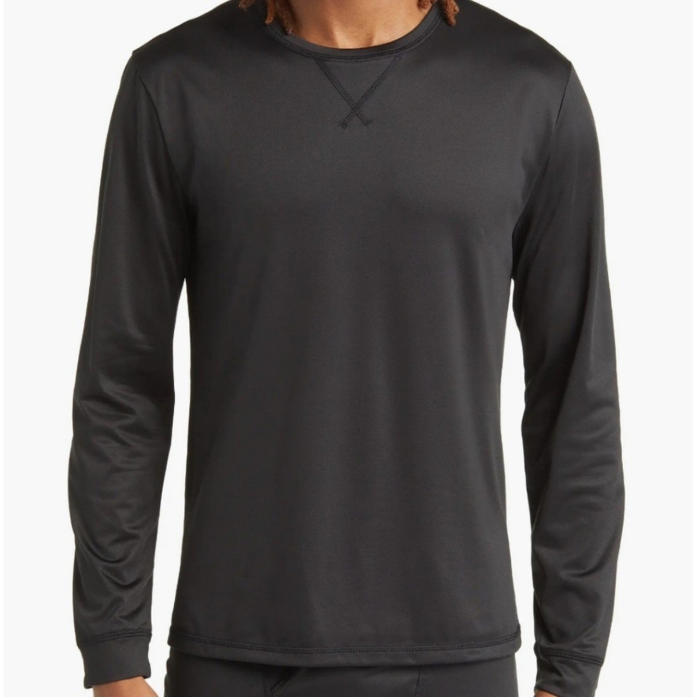 New Men's Rainforest Performance Base Layer Crew Neck Long Sleeve T-shirt Size L